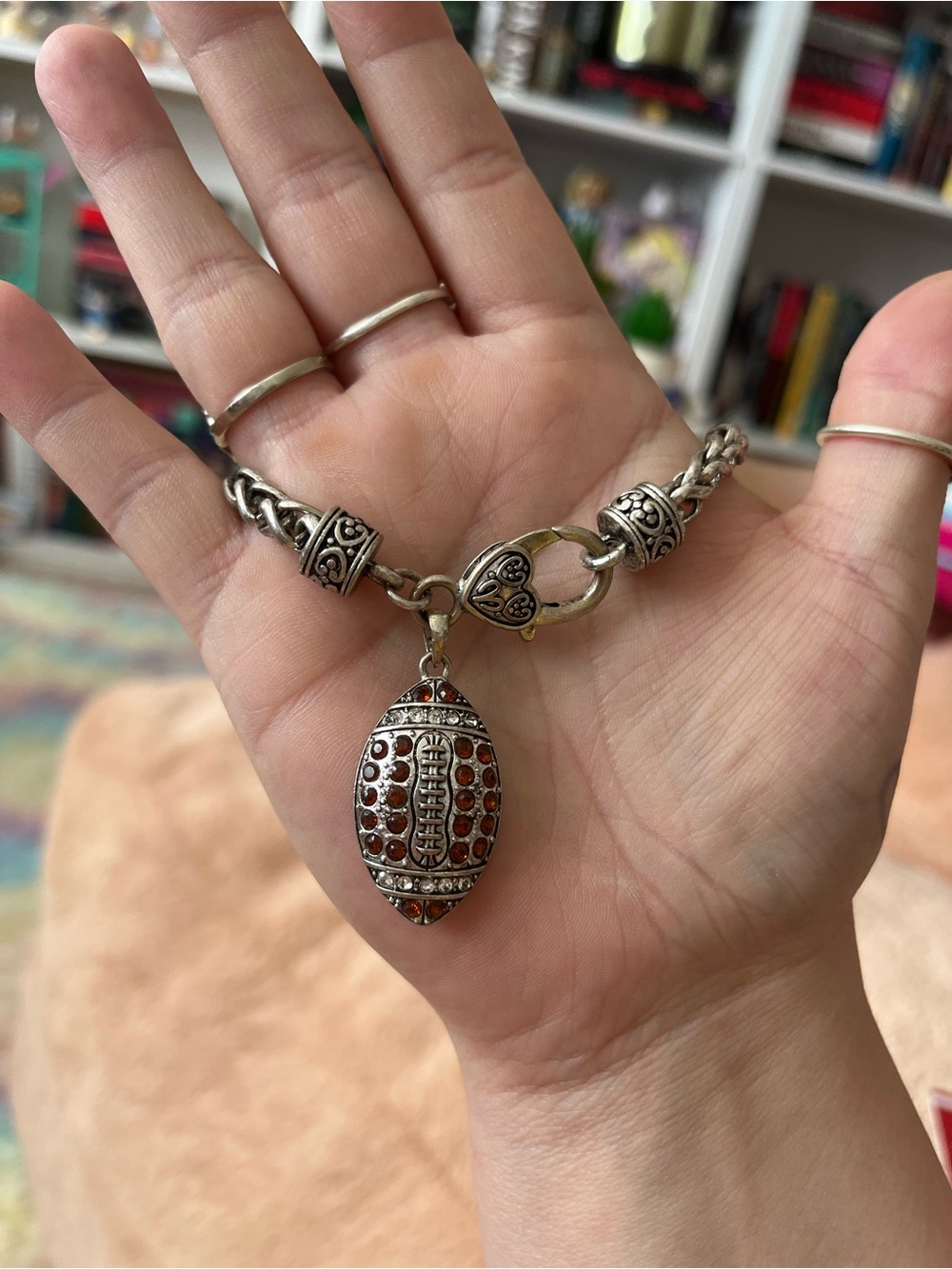 Football bracelet & earrings